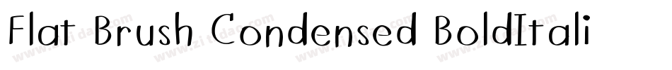 Flat Brush Condensed BoldItalic字体转换